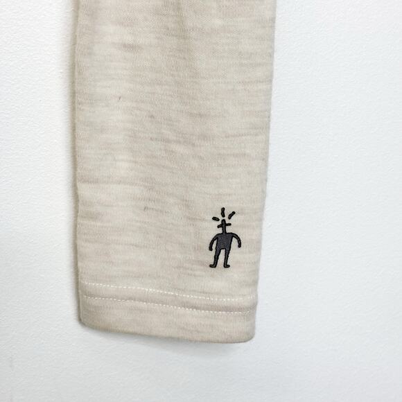 Women's SmartWool 100% Merino Wool 1/4 Zip Base Layer Beige Top L - Picture 2 of 5